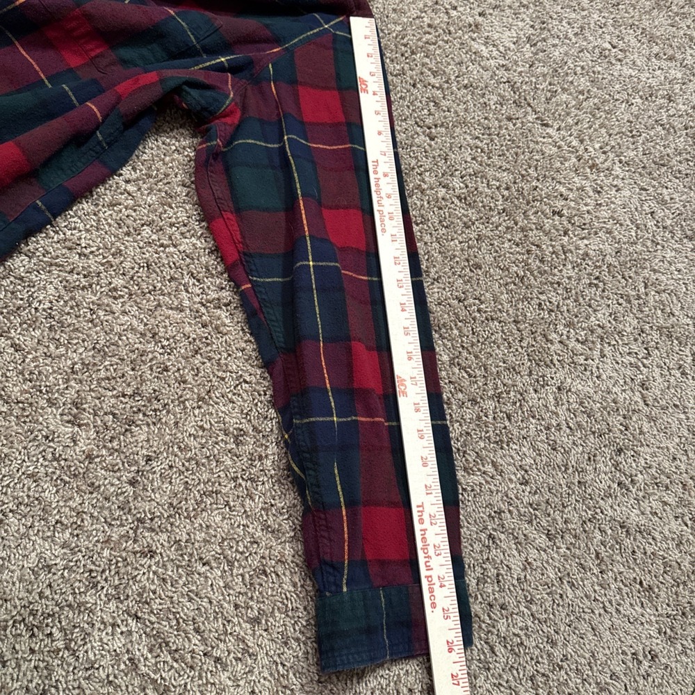 LL Bean Men XLT Tall Traditional Fit Plaid Flannel Shirt Long Sleeve Button Down - Picture 5 of 7